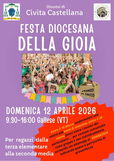 Festa Diocesana della Gioia 12/04/2026